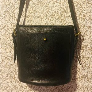 MADEWELL small transport leather zip black crossbody bag purse